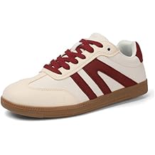 AoSiFu Womens Fashion Sneakers Classic Casual Women Walking Shoes Comfortable Lace-Up Tennis Footwear Anti Slip Skate Shoes