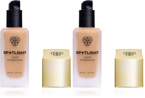 Image of PAC Spotlight Liquid Foundation 08 Frosted Cake | Full Coverage Longlasting Waterproof Formula (Pack of 2)