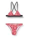 ARENA Mädchen G Meryl Jr Triangle Two Pieces Bikini Set, Hibiscus Multi-black, 116 EU