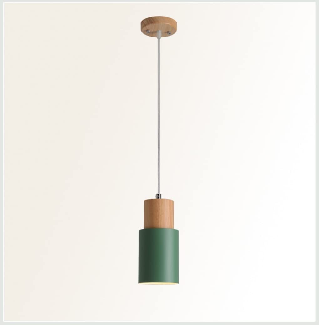 Lámpara de techo nórdica verde para iluminar el comedor y dormitorio 7