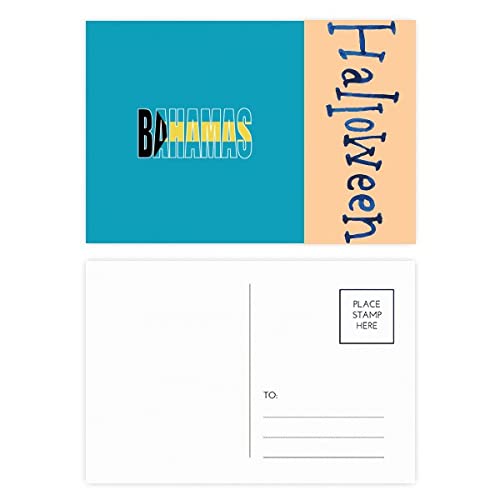 Cartes postales Bahamas drapeau Halloween lot de 20 pour correspondance à thème