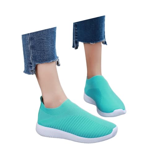 Zapatillas de Deporte Mujer Malla sin Cordones Malla Transpirable sin Cordones Ligero Manos Libres Zapato para Mujeres Embarazadas Enfermera Mayores para Pasear Caminar Correr Andar