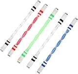 mmxo moiccimo 5pcs Spinning Rotating Pen, LED Rolling Finger Rotating Pen with Anti Slip Coating, Resistant Fingertip Toy for Student, Children, Adult