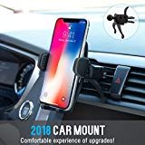 Car Mount,Patekfly Universal 360° Swive Car Air Vent Phone Mount Holder Cradle With Gravity Self-locking One-Touch Design For iPhone X 8 8 Plus 7 7 Plus Samsung Galaxy S8 LG Nexus Sony Nokia and More