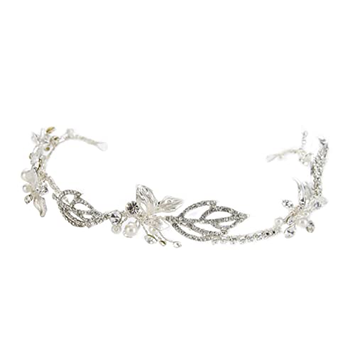 Tiara - Diadema para mujer, diadema de boda para novias, diadema de novia, tocado barroco para bricolaje, accesorios para el cabello, diadema de diamantes de imitación, diadema de señorita