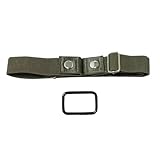 Cinturón elástico – invisible ajustable, comodidad unisex | banda de aleación de lona elástica fácil de montar para hombre, estilo informal, formal, uso diario, regalo para madre, esposa, etc