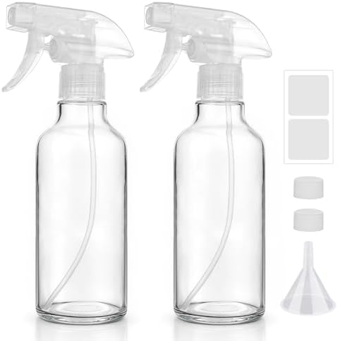 Glass Spray Bottles 12oz Empty Spray Bottle Mist/Stream Spraying ...