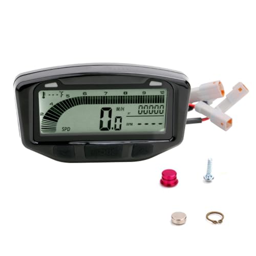 Cnswee6 1 Pc 12V Speedometer Tachometer Gauge Kit Automotive Gauge Sets ABS 752-119 For Honda CR 500R 1995-2004, For Honda CRF 250R 450R 450RX 2004-2018
