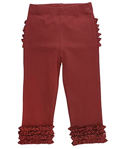 Image of RuffleButts Toddler Girl Merry & Bright Ruffle Leggings - Ankle Leggings