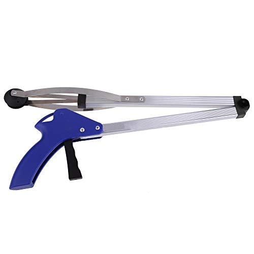 Funwill Reacher Grabber 32 Inch Foldable Suction Cup Gripper Tool Long Handle Trash Litter Picker Mobility Aid Pick Up Tool Light Bulb Remover thumb #1