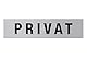 Metafranc Klebeschild Privat - 160 x 40 mm - Aus Aluminium - In moderner Edelstahl-Optik - Selbstklebende Rückseite / Beschilderung / Infoschild / Verbotsschild / Zutrittsverbot / 507040