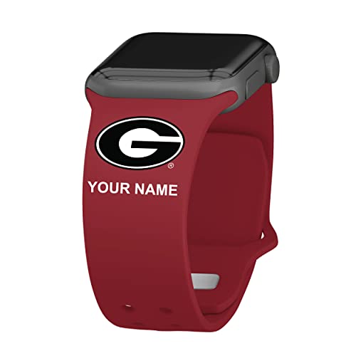 Affinity Bands Georgia Bulldogs Custom HD Watch Band Compatible with Apple Watch (42/44/45mm Short Crimson)