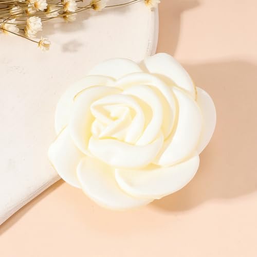 Image of Handmade Camellia Flower Boutonniere Stick Brooch for Women Bohemia Fabric Floral Lapel Pin Stylish Vintage Pin Corsage for Women Jewelry Gifts