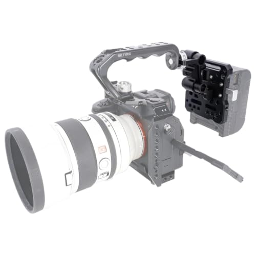 Image of NICEYRIG V Mount Battery Plate Kit with Magic Arm, Adjustable Angle Quick Release V-Lock Plate for Camera Cage, Top Handle, 15mm Rod Clamp - 701