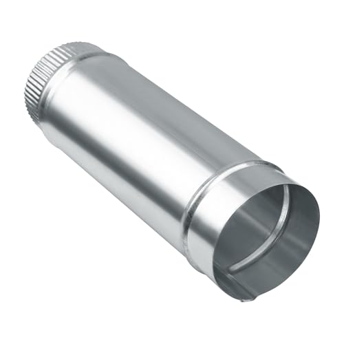 Evecad 4 Inch Round Dryer Duct, Straight Rigid Galvanized Steel Extendable Duct, Extension Connector for Ventilation Equipment - Thumbnail 3