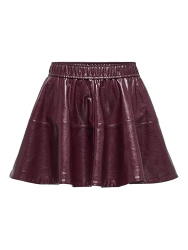 Jupe patineuse en faux cuir ONLY résistant aux plis taille XS Mauve Wine