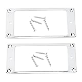 Hoement 1 セット ピックアップフレーム ハムバッカーピックアップリング エレキギターの サウンドリング フラットボトム アルミニウム合金 Silver