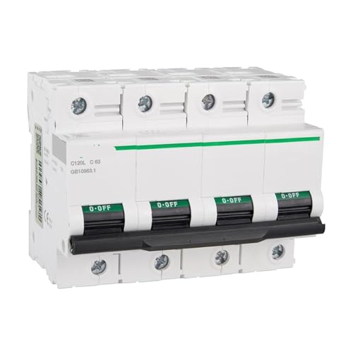 Disjoncteur tetrapolaire 63A courbe C pour securiser un tableau electrique triphase 400V
