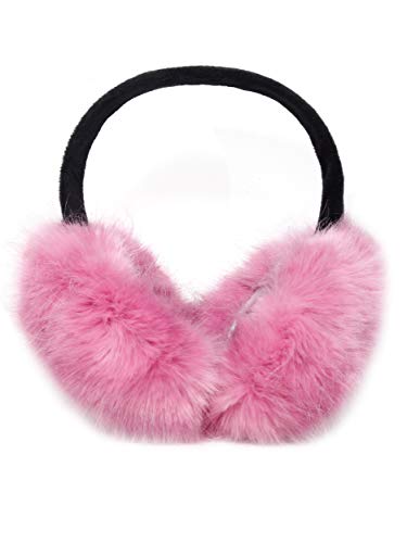 Image of FabSeasons Faux Fur Winter Outdoor Accessory Foldable Ear Muffs /Warmer for Girls & Women for protection from Cold, Ideal Head /Hair Accessory during winters