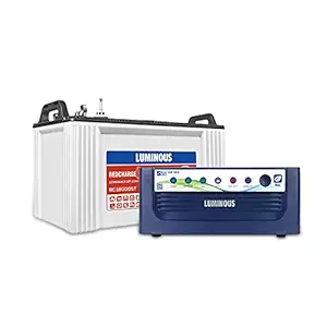 Luminous Inverter & Battery Combo (Eco Volt Neo 850 Pure Sine Wave 700VA/12V Inverter with Red Charge RC18000 ST Short Tubular 150Ah Battery) for Home, Office & Shops