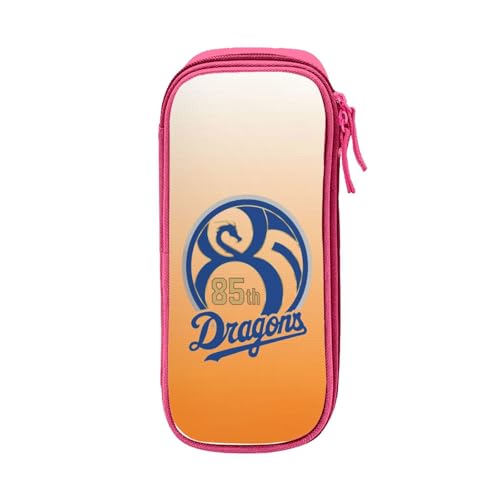 For 中日ドラゴンズ ペンケース 筆箱 2層 文具ポーチ 大容量 おしゃれ 学生用 大人 通学 通勤 多機能 誕生日 Pink