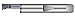 Micro 100 QTMT-060100-14X Threading Tool - Metric - Topping - Quick Change, M6x1 Thread Size, 4.5 mm Min Bore Dia, 14 mm Max Bore Depth, 0.541 mm Proj, 3/16" Shank Dia, 2" OAL, AlTiN