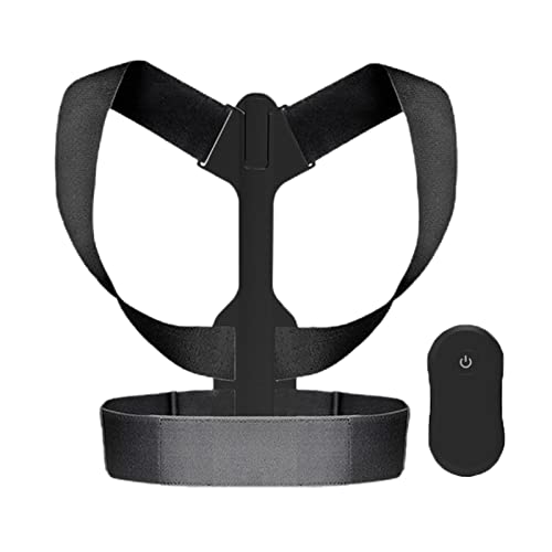 Correcteur de posture LCD noir pour hommes et femmes avec capteur de vibration