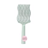 Mane Wets Get It On Hair Brush - Detangling Wet Brush for All Hair Types - Helps Evenly Distribute Styling & Treatment Products - Made with Bendable Bristles to Prevent Tugging or Pulling (1 Count)