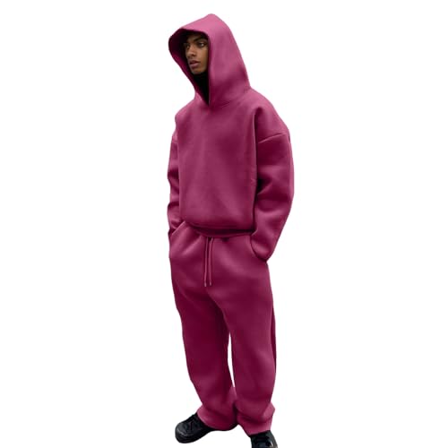 Ensemble homme sport et décontracté en polaire à capuche taille XL