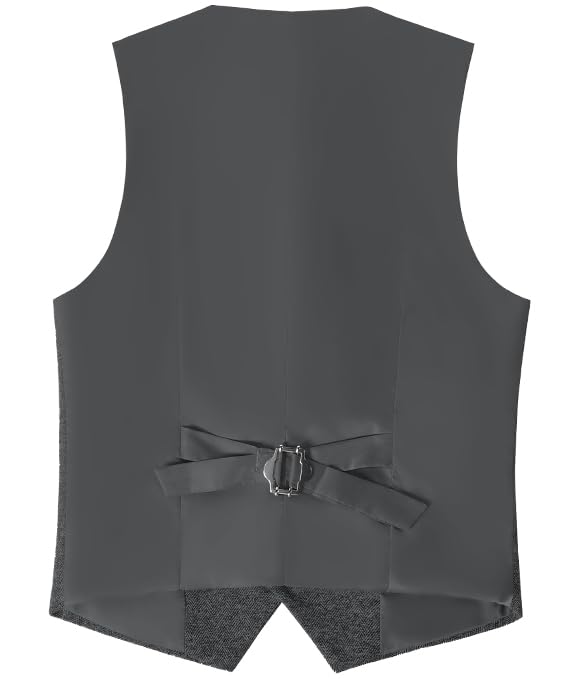 Boy's Tweed Formal Suit Vest, Herringbone Outfit for Toddler Kids Ring Bearer Pageboy Wedding Formal Herringbone Outfit2