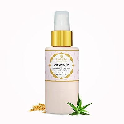 Just Herbs Organic Moisturizing Day Care Lotion with Aloe Vera, Vetiver for Men & Women - Suitable for Normal to Dry Skin, 3.4 fl.oz.