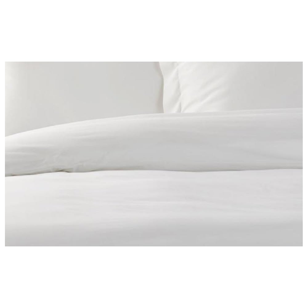 Alpes Blanc Housse de Couette 240x280 cm Unie Blanche 100% Coton 57 Fils + 2 Taies d'oreiller Assorties – Fabrication française