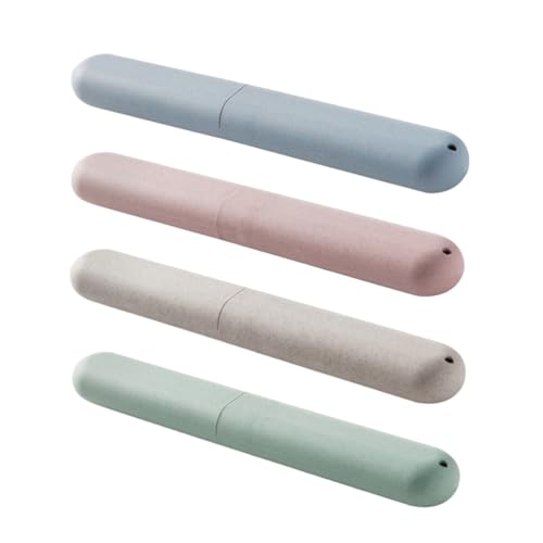 Scatole Portaoggetti Per Spazzolini Da Denti 4 Pezzi Porta Portatili Compatti Per I Viaggi Robusti E Facili Da Lavare