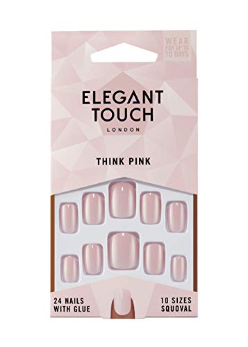 Polished Colour 24 Nails With Glue Squoval Think