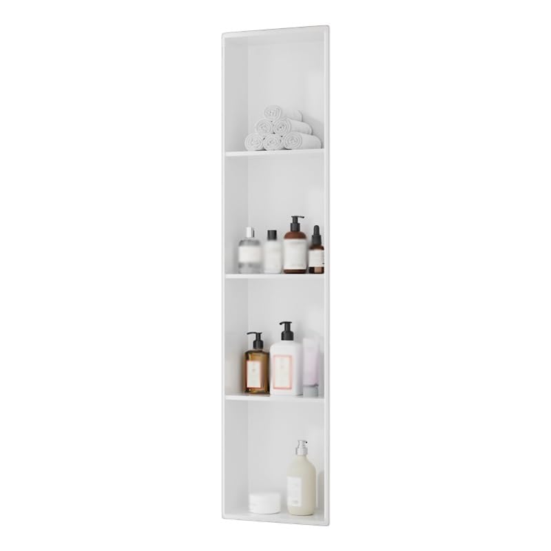 Bathroom Wall Niche Stainless Steel Shower Waterproof Wall-Mounted nizer Caddy for Bathroom Kitchen No Tile Needed Recessed Alcove