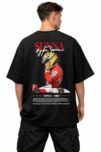 Ayrton Senna McLaren MP4/4 Black Oversized Fit Tee – Legendary F1 Racing Graphic T-Shirt for Men & Women | Vintage Formula 1 Fan Merchandise | Heavyweight Cotton Streetwear | Tribute Racing Apparel-image-20
