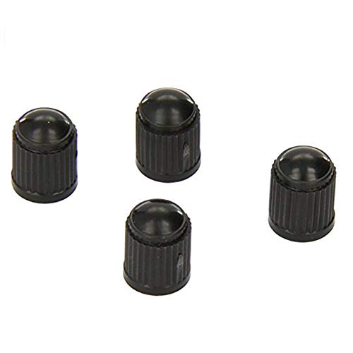 4 PCS Plastique de Valve de Pneu poussière Bouchons de Valve de Pneu Cap, Valve Caps Roue de Valve de Pneu pour Potences Voiture, Moto, camions, vélos-Noir Cover