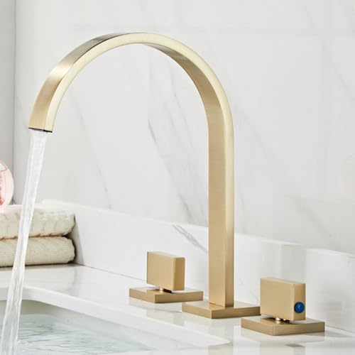 Robinet de salle de bains mitigeur cascade en laiton durable