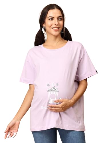 Image of The Mom Store Mom T-Shirt | Cotton | Pre and Post Pregnancy | Quirky Statements | Comfortable | Oversized