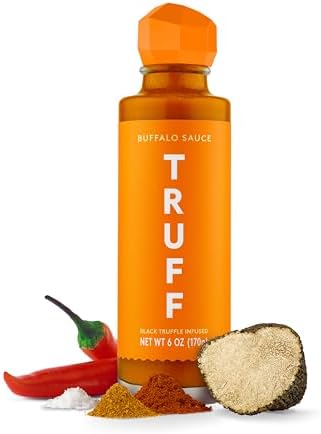TRUFF Buffalo Sauce, Gourmet Hot Sauce with Red Cayenne Peppers, Black Truffle Oil, Agave Nectar, Unique Flavour Experiencein a Bottle, 170g.