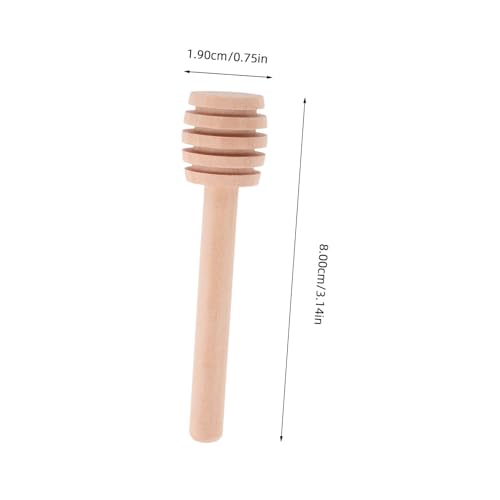 Cucharas de madera pequeñas GALPADA con ranuras antigoteo para jarabe y miel 3
