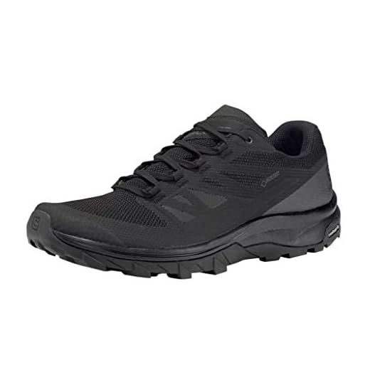 Salomon Herr Outline GTX Track and Field Shoe, Svart svart fantommagnet - 40 2/3 EU