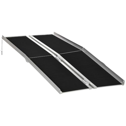 Rampa portátil de aluminio para umbral para silla de ruedas, scooter y caminador - Rampa plegable ligera para casa y viaje miniatura 1
