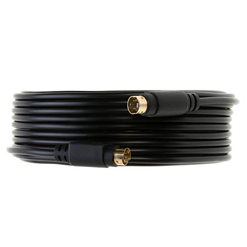 S-Video Cable 4 Pin Male 75 Ohm Patch Cord 6Ft 12Ft 25Ft 50Ft For Dvd Hdtv (12Ft) #TOP2
