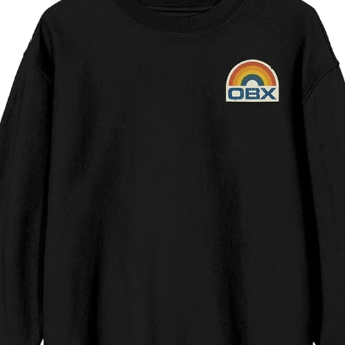 Bioworld Outer Banks OBX Rainbow Graphic on Black Long Sleeve Adult Crew neck2