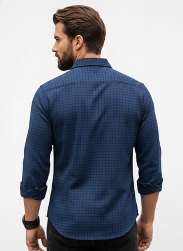 Image of Amazon Brand - INKAST Men's Regular Fit Button Down Dress Shirts Textured Long Sleeve Casual Hawaiian Shirt