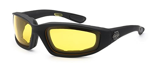 Image of Chopper 5Zero1 Gangster Mens Women Biker Foam Padded Matte Motorcycle Goggles Sunglasses