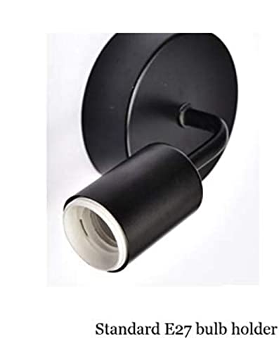 Image of Antique Vintage Industrial Loft, E27 Holder, Decorative, Urban Retro Style Powder Coated Edison Wall Lamp (Black)
