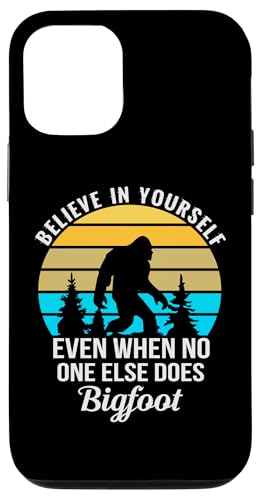 Coque pour iPhone 12/12 Pro Bigfoot Believe in Yourself Sasquatch Rétro Unique