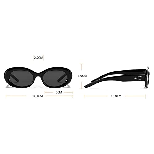 EQNSMDTGZ Damskie okulary przeciwsłoneczne okulary przeciwsłoneczne małe oprawki na imprezę piknik na wakacje na świeżym powietrzu spersonalizowane vintage (czarne)